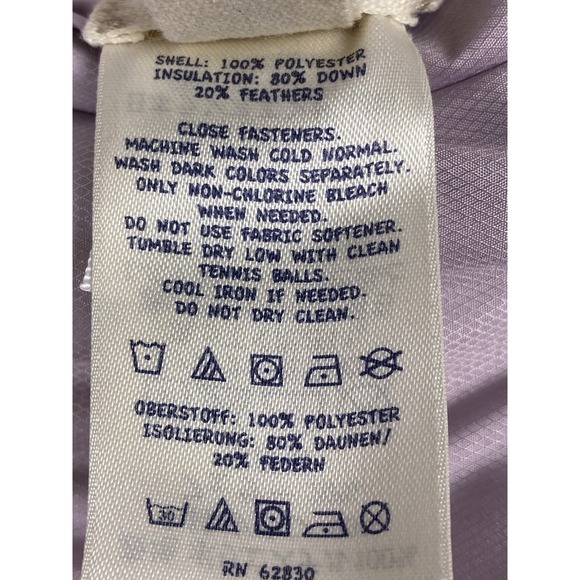 Lands End Girls Puffer Reversable Hooded Ski Jacket Down Insulated Med 5-6 - Picture 6 of 6